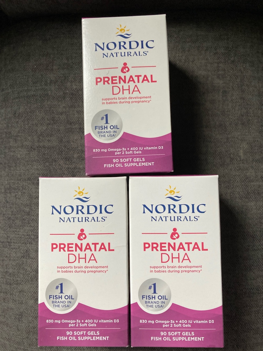 Nordic Naturals Prenatal DHA 90 Soft Gels 3 Pack Bundle Unopened